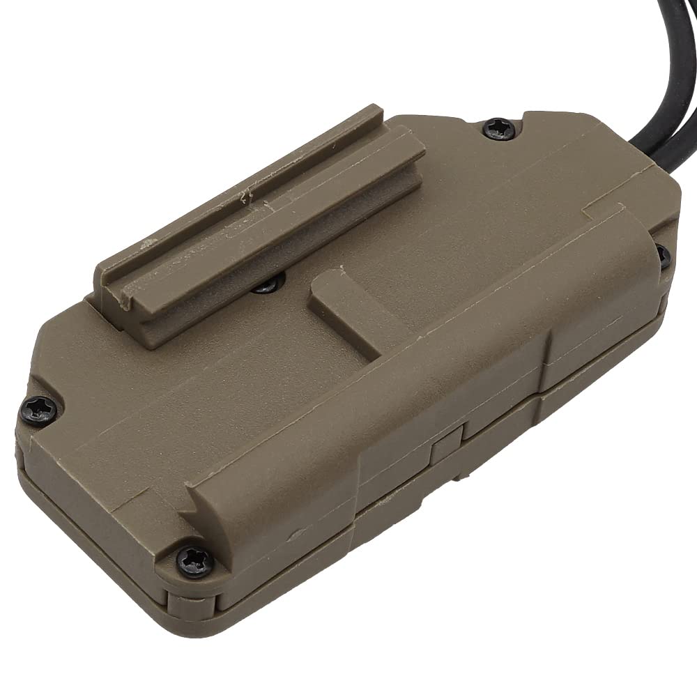 Simultaneous Operation of PEQ and SF Lights. Engraved [Ryohin Buhin] Dual Button Remote Switch. Compatible with 20mm Rails. FDE (Flat Dark Earth).