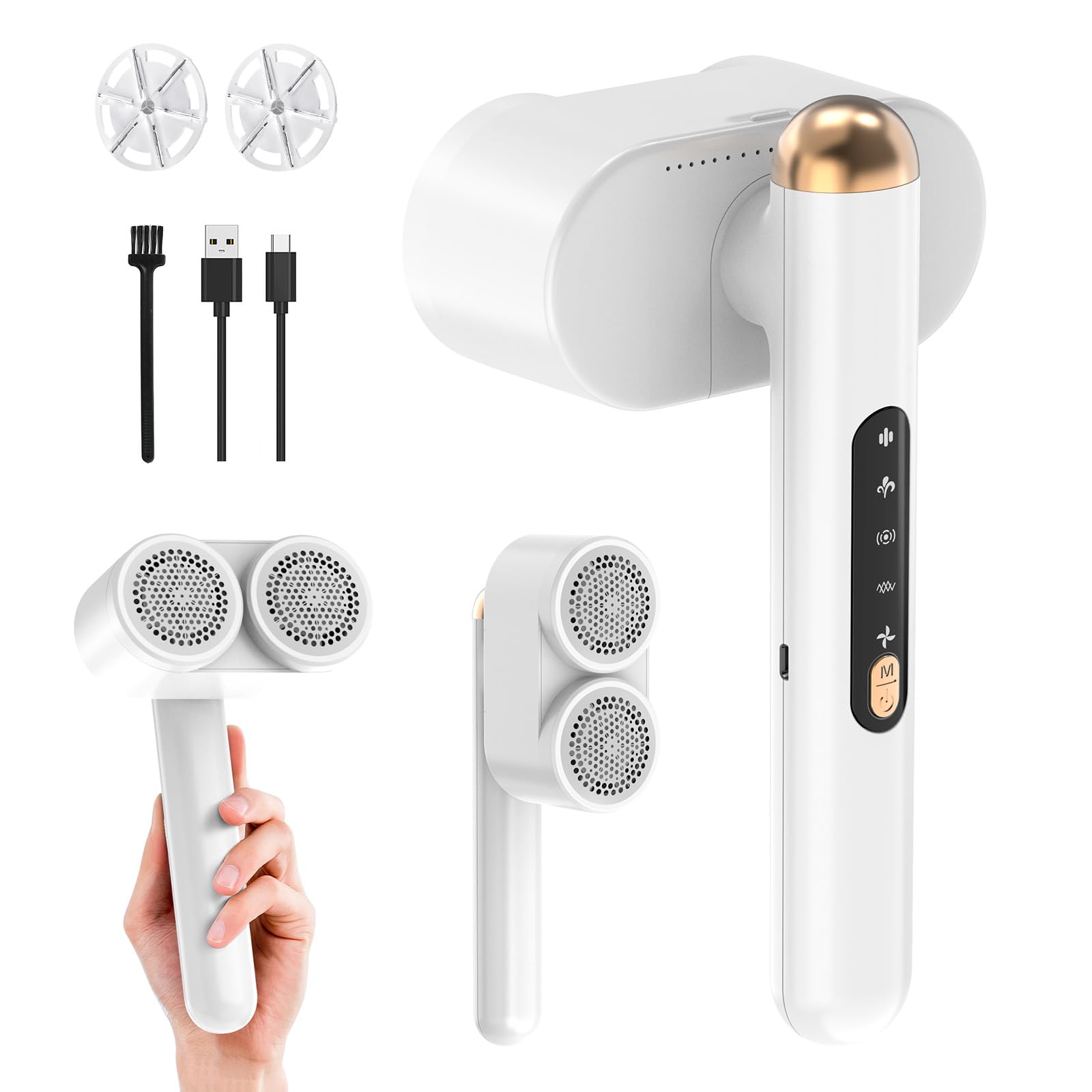 

Улыбающаяся акула Kedamori электрический мощный 6 лезвий для резки таблеток для удаления таблеток USB перезаряжаемый очиститель таблеток 4 уровня регулируемая двойная головка 2 способа использования