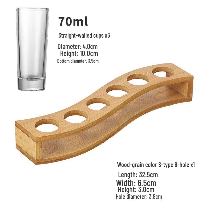 

Набор рюмок для шотов из стекла с держателем на 6 отверстий