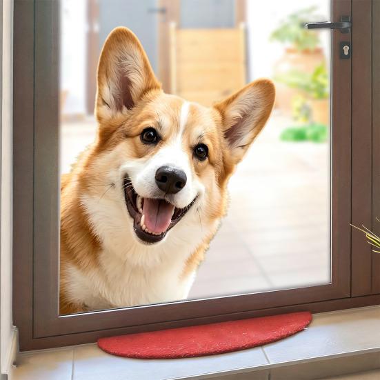 Cute Animal Peeking Window Cling Funny Cat/Dog/Donkey Window Sticker Removable Static Decals for Bedroom