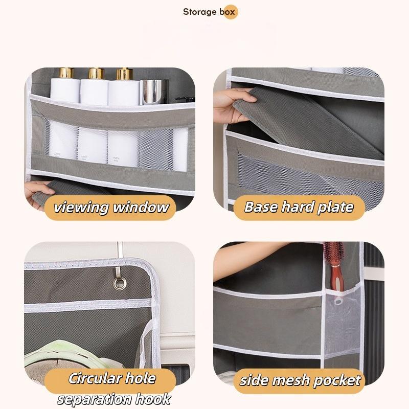 1pc Door Storage Device, 5-Shelf Hanging Storage Organizer, 5 Large Capacity Pockets for Bedroom, Bathroom, Toy, Diaper Storage