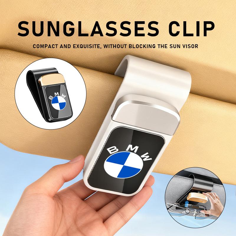 For BMW 1 Se E88 Fashion Car Sun Visor Glasses Clip Eyeglasses Storage Holder Auto Accessories For BMW M 1 3 4 5 6 7 Series M3 M6 F01 F02E34 E36