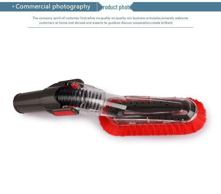 Langshi 32mm Two-in-One Round Brush Head for Philips Midea Vacuum Cleaners