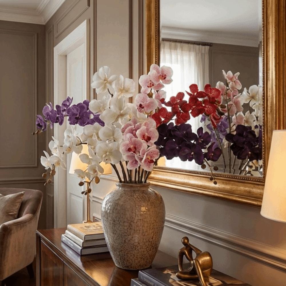 80 CM Artificial Vanda Orchid Plastic Large Flower Real Touch Orchids Floral Arrangements Realistic Phalaenopsis Branch
