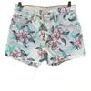 501 Big E Flower Embroidery Denim Shorts W25 Ice Blue Women Used