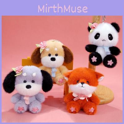 Plush Dog Keychain With Sakura Series Soft Short Plush For Bag Decor And Gift