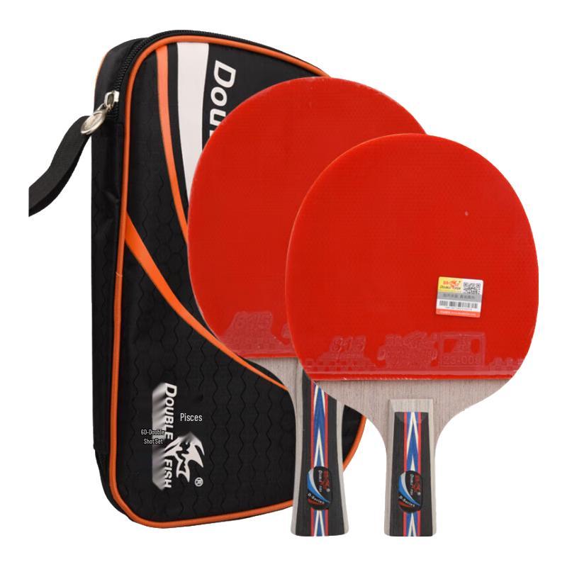 Dubbel Fisk Bordtennisracket Set med Bollar