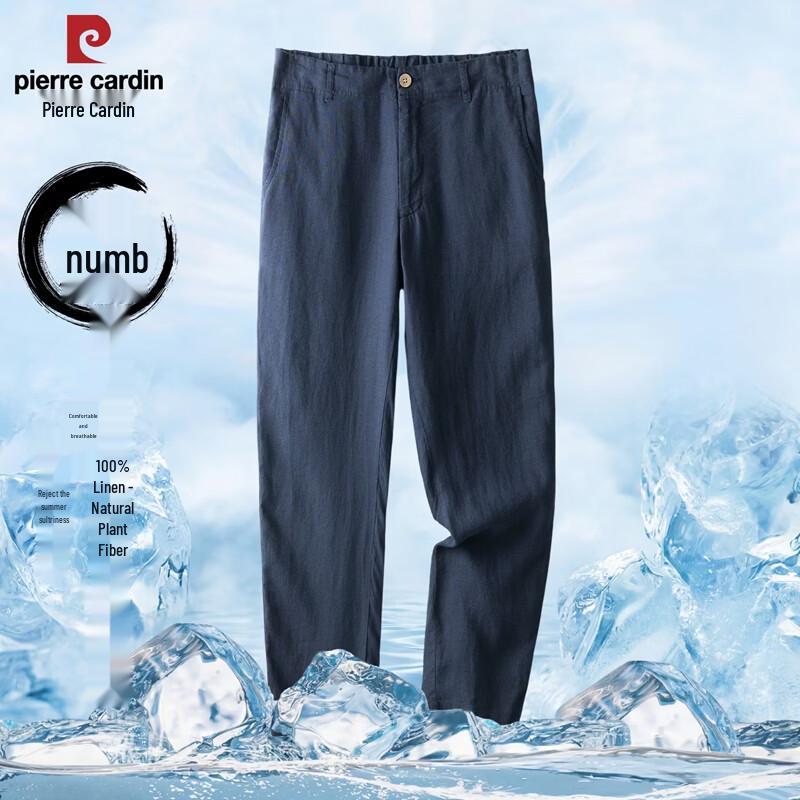 Pierre Cardin Men s 100% Linen Straight-Leg Casual Pants 2XL