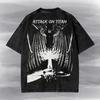 Attack On Titan Vintage Acid Wash Tee - Eren Yeager Founding Titan Graphic T Shirt and Kids Shirt, Keep Moving Forward, Eldian Path.