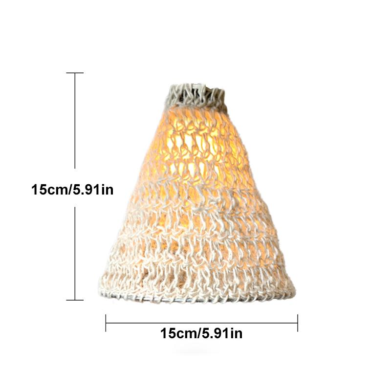 

1 шт. Декоративный абажур Подвесной Богемный стиль Льняная веревка Домашний декор Подвесной декоративный абажур Проживание в семье 3 размера 15cm