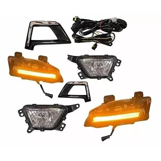 

Fog Lamp set for Mahindra XUV 300 With Chrome Bezzel, Upper DRL & Wiring