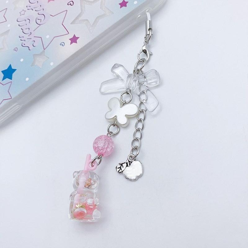 Cute and Stylish Keychain Phone Strap Trendy Keychain Phone Strap Set with Keyring and Cord Multi Functional Keychains