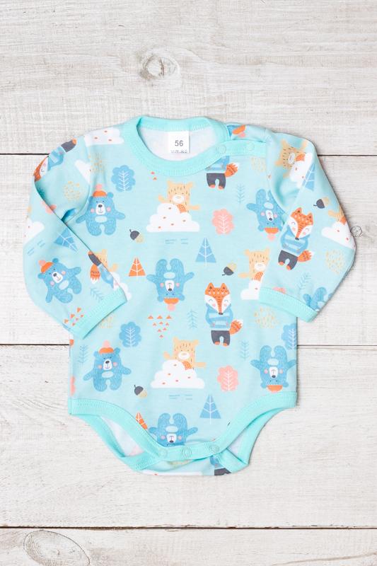 Infant Boys' Bodysuit – Long Sleeve, Interlock Cotton, Snap Closure Any season 5010-016-4 HC