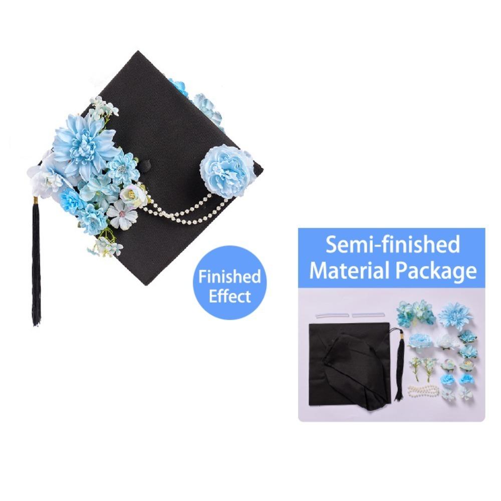 

Академическая шляпа-тренч для детей с кисточками, выпускная шляпа из детского сада, школьные принадлежности синий