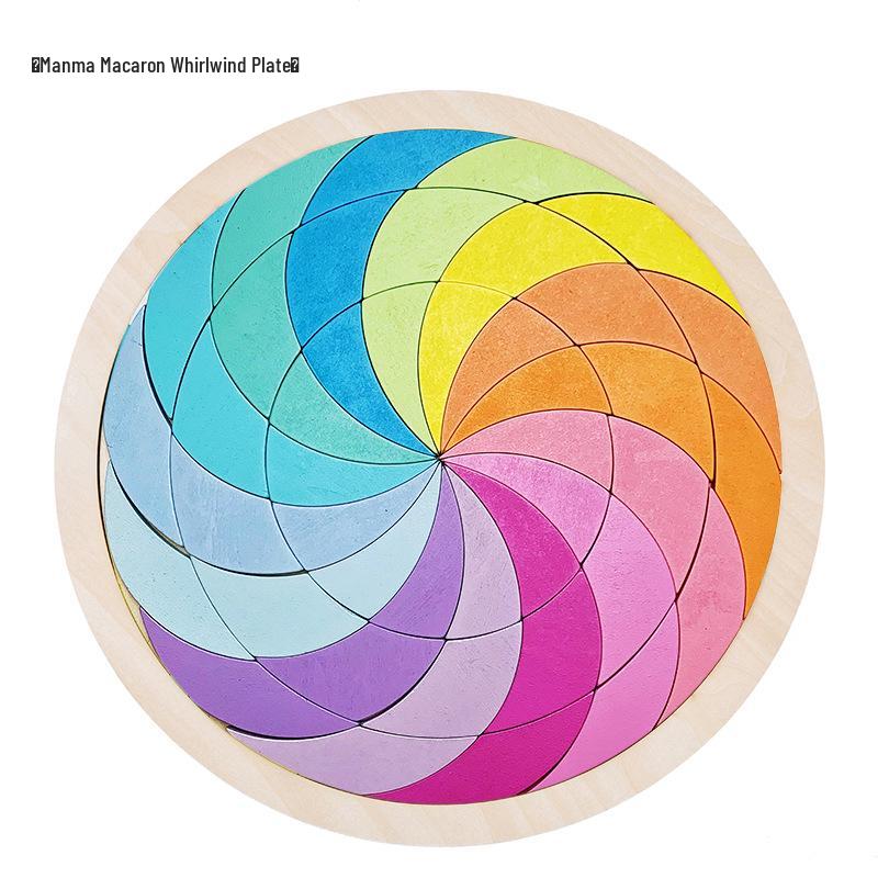 Rainbow Geometric Shape Blocks Puzzle for Early Learning