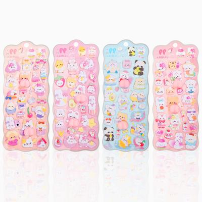 3D Squishy Marshmallow Butt Decoration Bondrop Stereoscopic Stickers for Cell DIY Fluffy Gifts Stickers, Sparkly, Diaries, Phones, Decorations, (Style