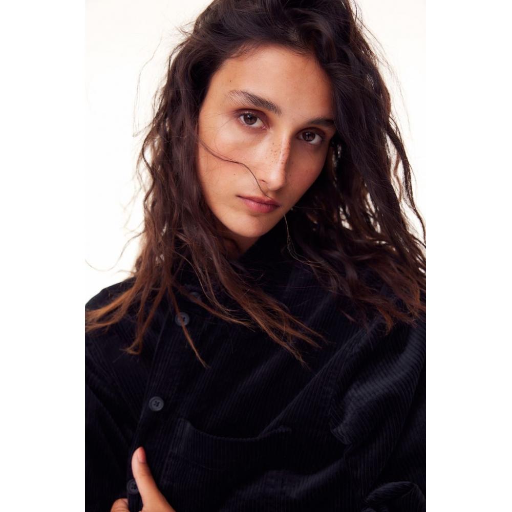 

H M corduroy shirt navy blue