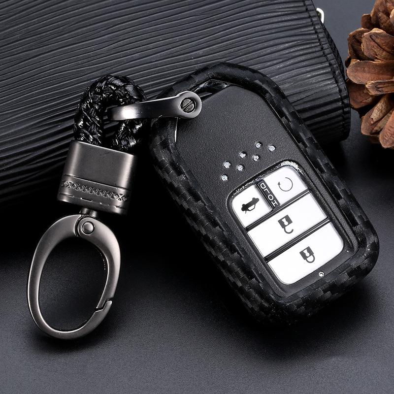 Tenth Gen Honda CR-V, Civic, Accord, Avancier Carbon Fiber-Silicone Key Protective Case