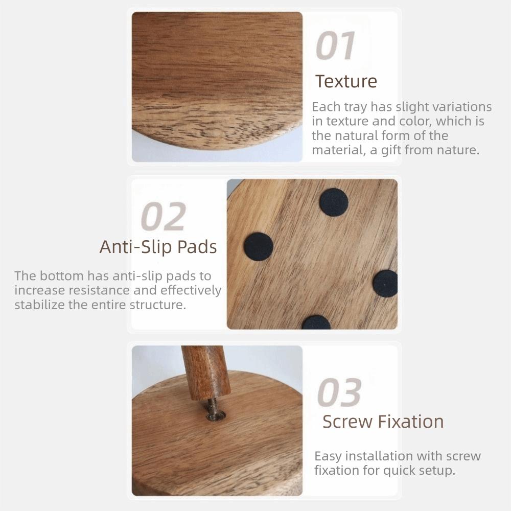 Free Standing Wood Paper Towel Holder Movable Vertical Tissue Rack  Restaurant