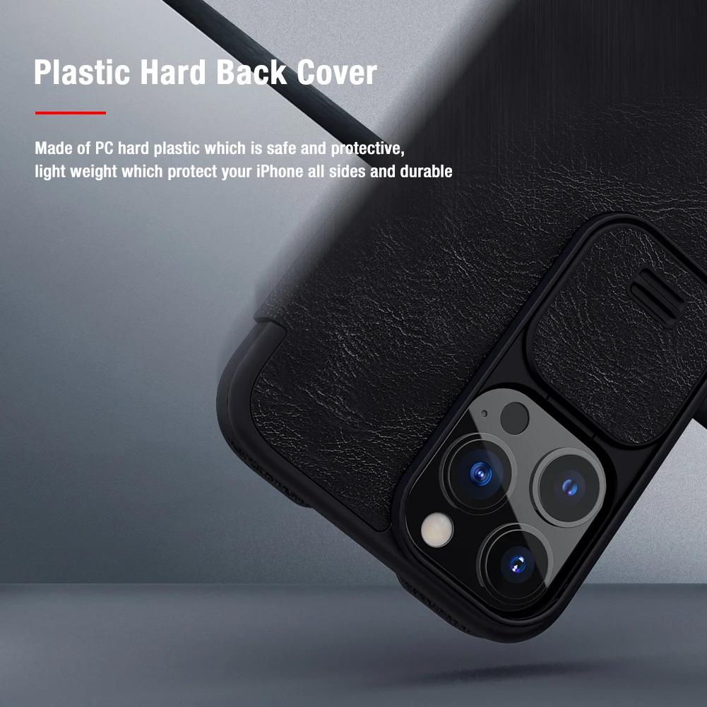 NILLKIN For iPhone 13 Pro Max with Slide Cover Camera Protection Flip Leather Cover For Apple iPhone 13 Pro 5G (2025) Case