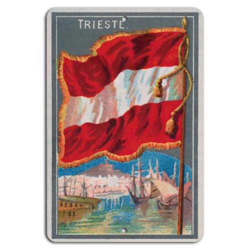 Trieste Harbor Glory Vintage Flag Metal SignAluminum 20x30cm(7.8x11.8inch)