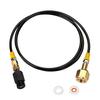 For Soda Water Machine Tube W21.8-14 1.5m Air Inflation Hose with Filter Screen 6mm Black Thin Plastic Brass Material