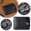 US Dollar Pattern Men's Wallet - Retro Multi-Card PU Wallet Compact Portable Design Multiple Slots for Cards Men's Wallet