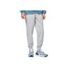 Li-Ning Anti-Wu Series Solid Color Letter Print Drawstring Fleece-Lined Loose Sweatpants Men Bottoms Light-Floral-Grey AKLSB89-3