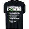 European Sizes Funny Engineer T-Shirt Gifts for Men - Understanding Engineers Humor, Casual Short Sleeve Tee with Engineer Life Graphic