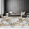 Nordic White Marble Carpet for Living Room Decoration Home Luxury Coffee Tables Mat Big Size Non-slip Washable Rugs for Bedroom