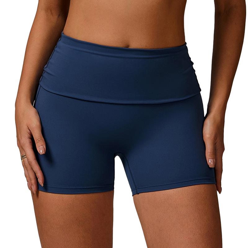 Women's Eco-friendly Recycled High-Waisted Quick-Dry Tummy Control Yoga and Running Shorts