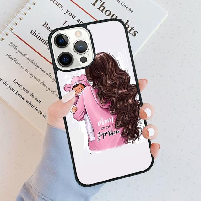 Beautiful Mother Daughter Son Phone Case Cover For iPhone 17 Air 16 15 14 Plus Apple 16 11 12 13 Pro Max Coque