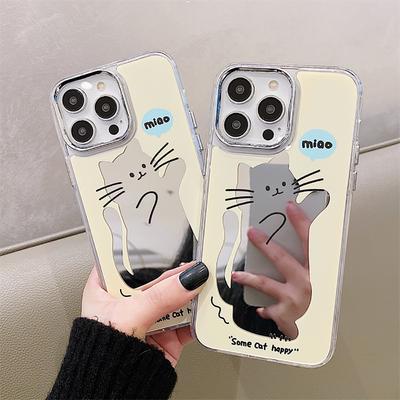 Mobile Phone Cases for iPhone 11 13 XR 15 Pro Max 12 14 Pro Max Case iPhone 16 XS Max Mirror Protective Case Mirror Exquisite Cartoon Waterproof