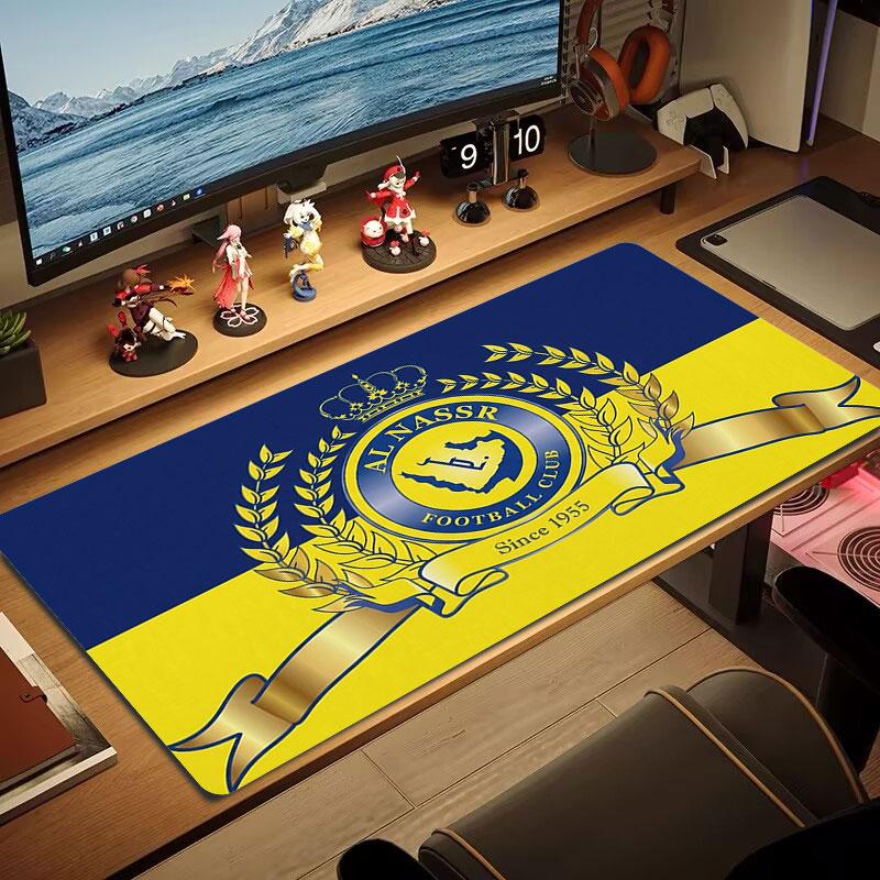 Al-Nassr Large Size Mouse Pad Large Gaming Table Cushion Non-slip Laptop Tablet Big Mousepad XXL Mat Mini PC Playmat With Lock edge
