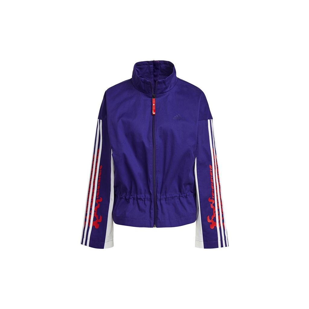 Adidas CNY 1/2-Zip Stripe Print Sports Jacket Women Outerwear College-Purple GS2401
