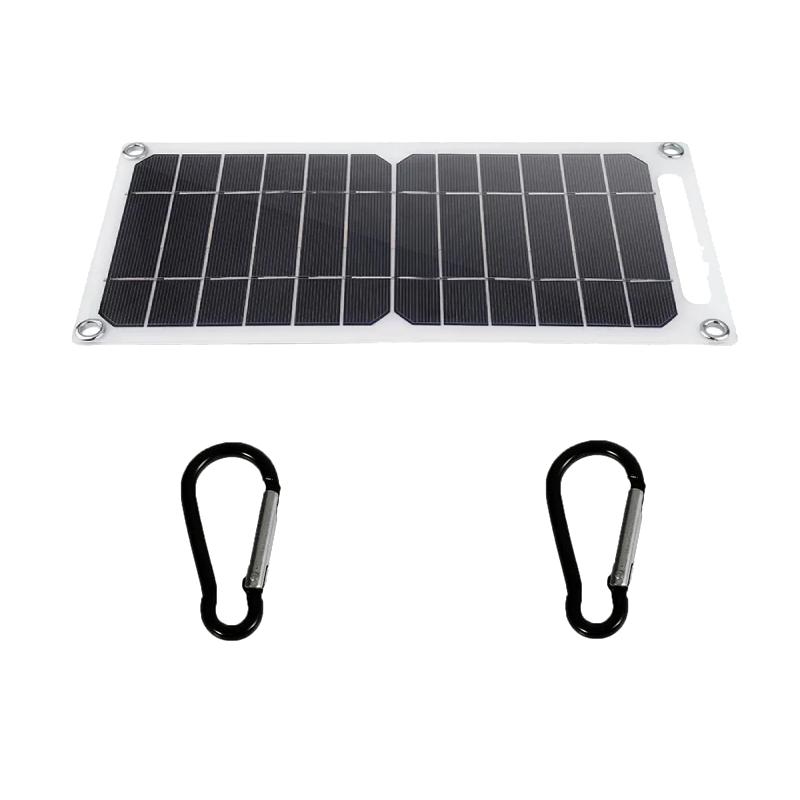 

6 Вт солнечная панель с USB водонепроницаемый походный и кемпинговый портативный аккумулятор мобильный телефон зарядное устройство зарядная панель 5 В 1x solar panel+2x mountain buckle x