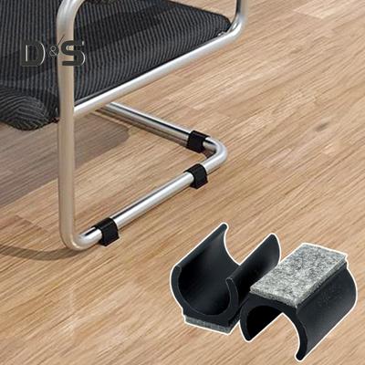 5 tapas para patas de silla con almohadillas de fieltro, deslizadores de plástico en forma de U para patas de mesa, protectores antideslizantes para patas de muebles de 19/22/25 mm de diámetro.