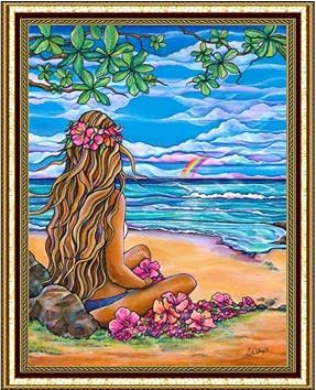 

Набор для алмазной живописи AN-diaart, А3 Гавайский серфинг, в рамке, А3 Пазл вышивка крестом, Ручная работа, Картина цветными бусинами-камнями, Мозаичное искусство, AM-49