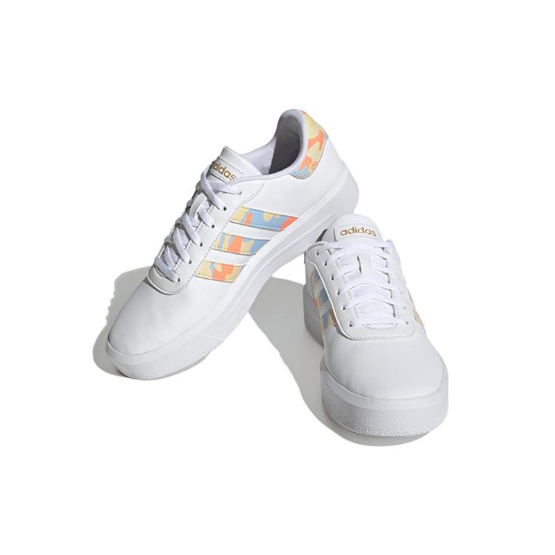 Adidas Neo Court Platform 'White Blue Orange' Women's Sneakers H06298