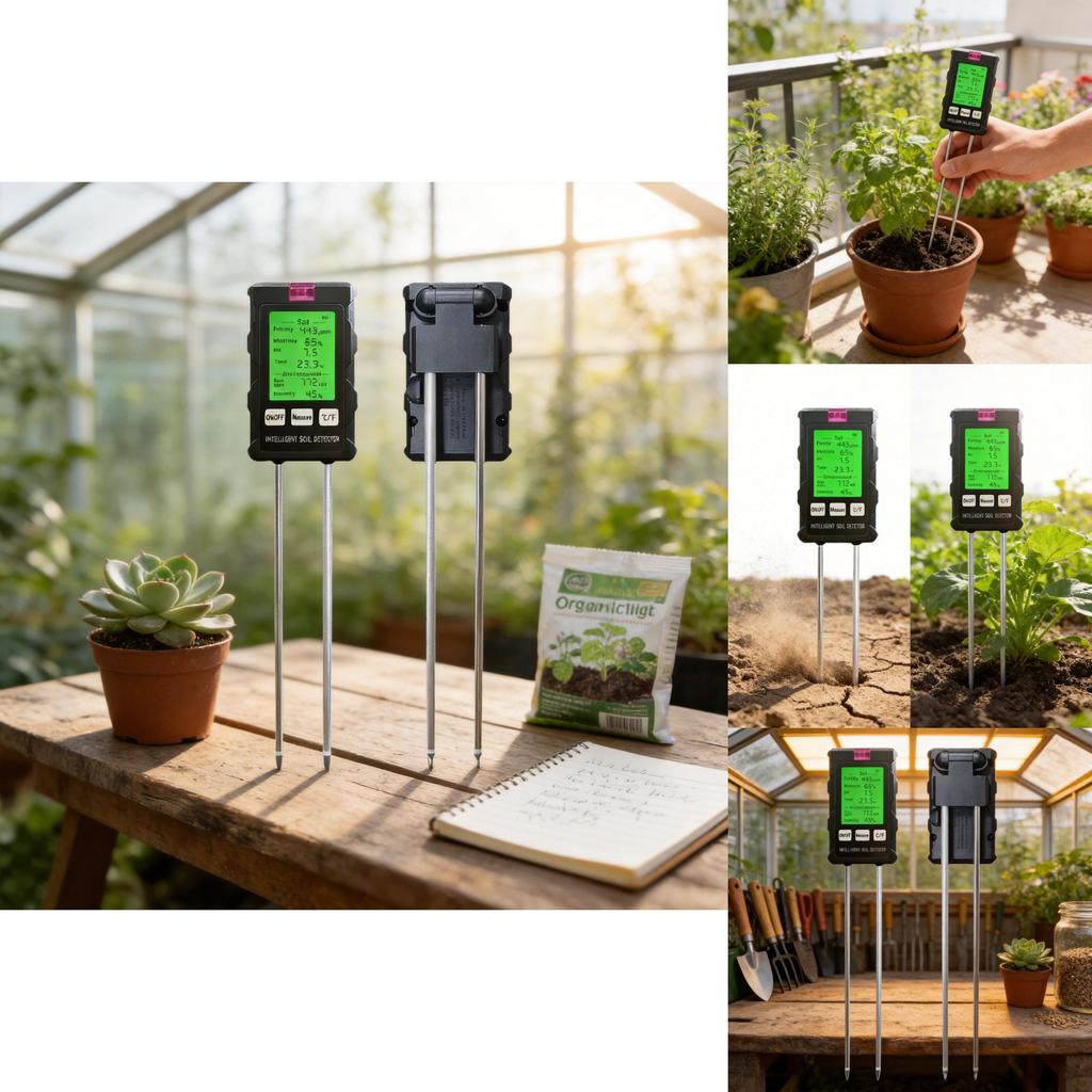 Soil Moisture Tester With Ph And Temperature For Gardening And Farming