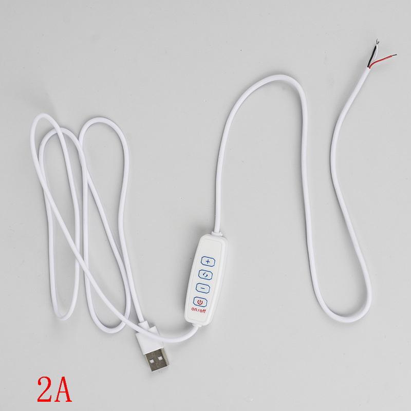 Tricolor Dimmer USB 5V LED Switch Cable 4 Key Adjustable Lighting Controller for Living Room Lamp