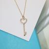 Key Necklace S925 Made of Pure Silver Material, Exquisite Version with Adjustable Chain Length of 45cm Daily Wear, High-quality Jewelry