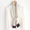 Hijab Real Long Silk Women Print Elegant Neck Scarves Hair Head Ribbon Tie Bag Handle Decoration Foulard Collar Kerchief