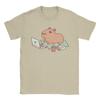 Kawaii Capybara Animal Tshirts Unisex Unisex Novelty 100 Cotton Tees Round Neck Short Sleeve T Shirt Gift Tops