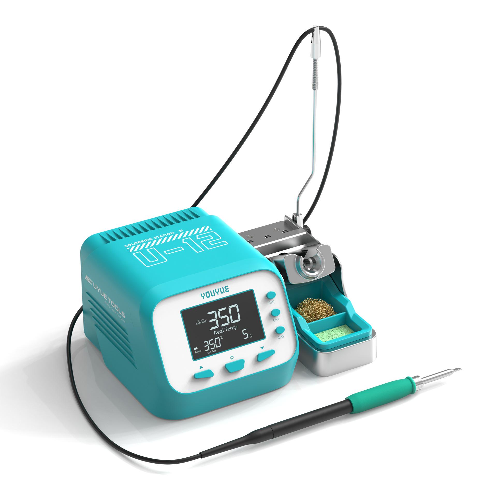 

YOUYUE U12 65W Soldering Iron – High Power Constant Temp Welding Pen with Large Screen Display, T12 Soldering Station. T12 US Plug