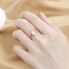 Lindon Classic Copper Alloy Zircon Ring Ladies Jewelry Wedding Promise Party Gift