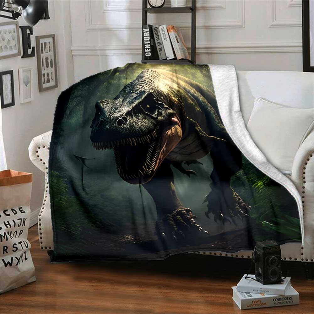 Dinosaur Fossil Display Cozy Blanket Soft Warm Cozy Perfect for Sofa Couch Office Bed Picnics for All Occasions Modern Style Unique Accessory Y3
