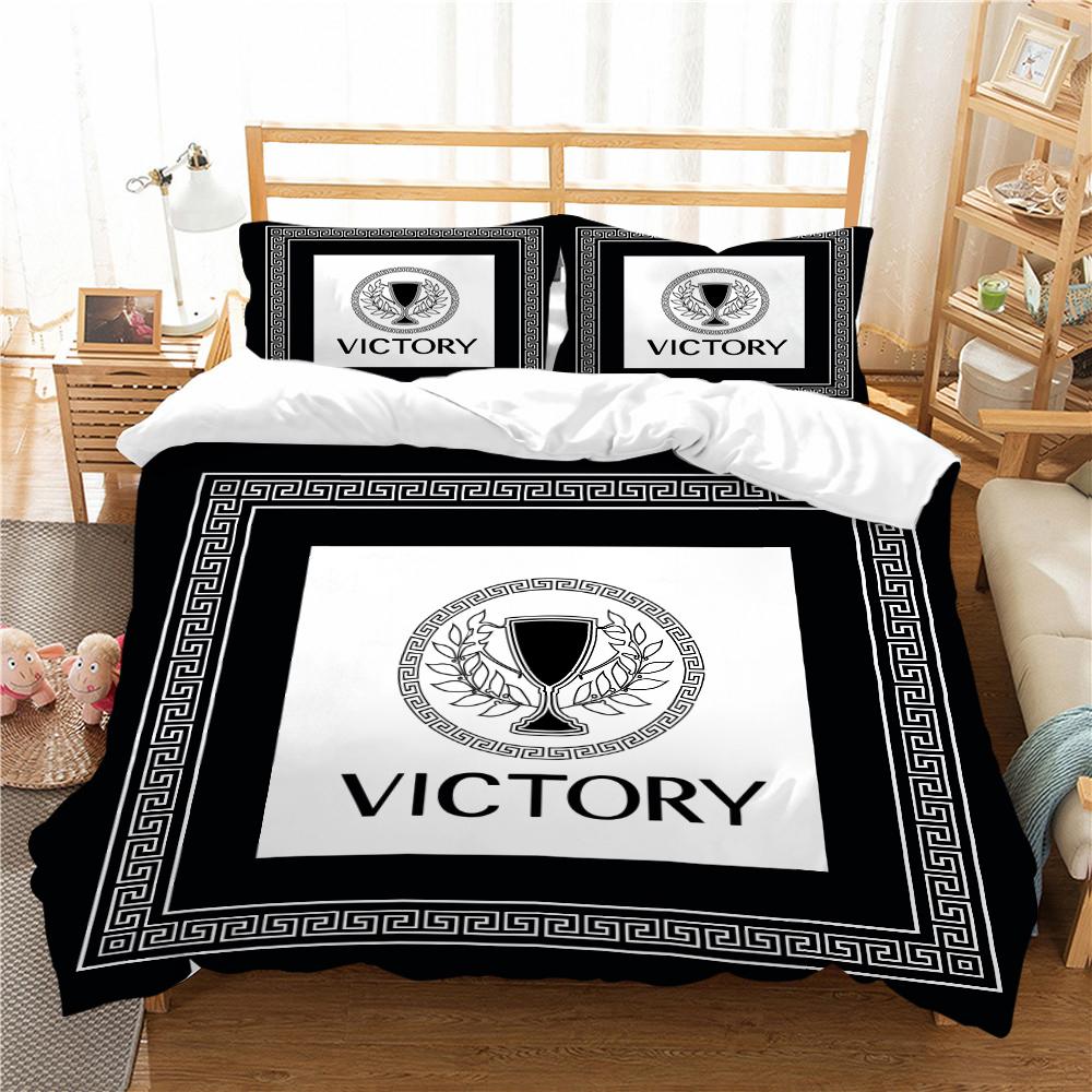 3D Digital Printing Luxury Quilt Cover Pillowcase Single Double Bed Household Textile Microfiber Soft Bedding Set 2/3 Pieces Gift