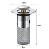 1PCS Washbasin Leak Plug Stainless Steel Odor Proof Bouncing Core Press Type Sink Drain Universal Accessory for Washbasin
