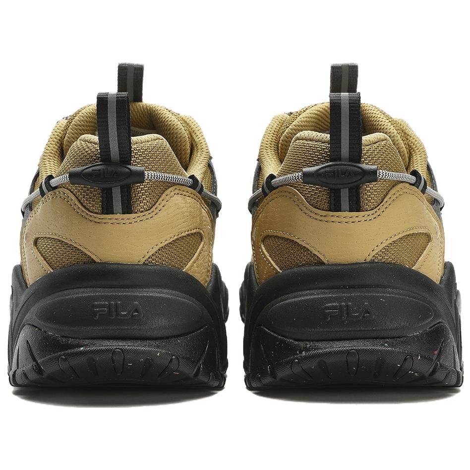 Fila Fluid 4 Kocia Łapa 4.0 Skóra Siateczkowa Wszechstronne Wygodne Niskie Buty Codzienne Męskie trampki Brązowy Czarny F12M342107FFC